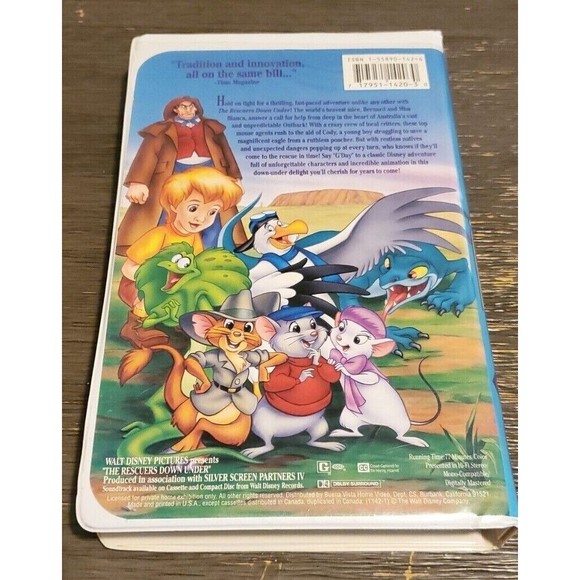 The Rescuers Down Under Black Diamond (VHS, 1991) - Picture 2 of 5